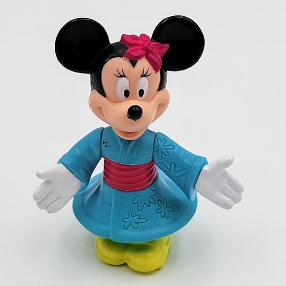 Epcot Center Minnie Mouse Blue Kimono Dress Toy Figure Disney Read - Picture 1 of 9